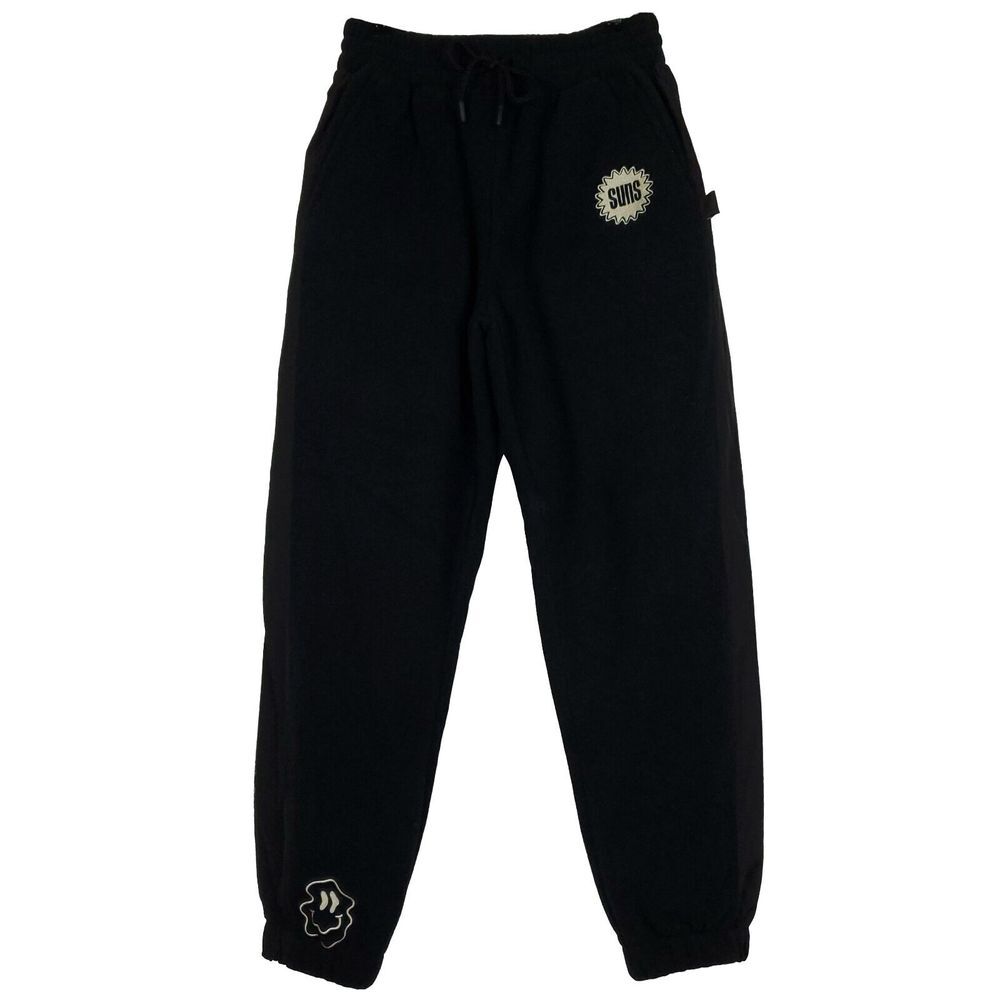 Phoenix Suns Mitchell & Ness NBA Medium Womens Fleece Pants Black New **DEFECT**